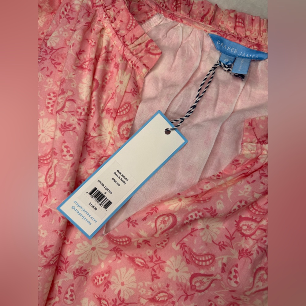 Draper James Kellie Babydoll Dress in Pink Paisley - Picture 5 of 6